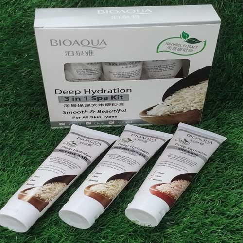 Bioaqua Spa Kit – Bio Aqua Rice Kit (3 In 1 Spa Deep Cleaning Kit)