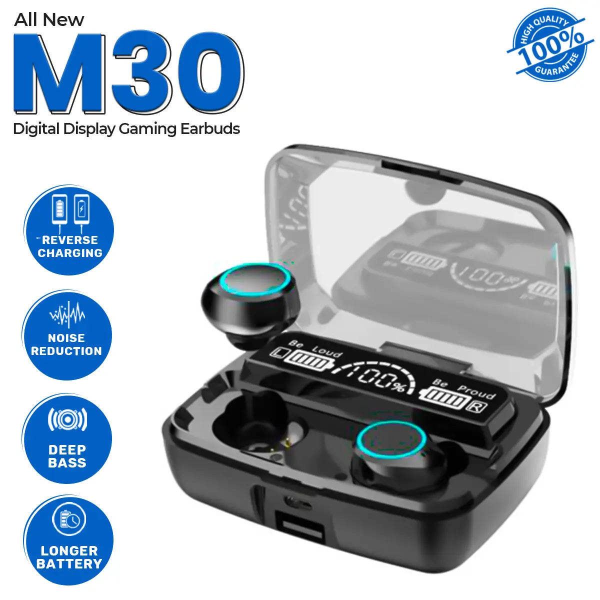 M30 Pro Tws Bluetooth 5.2 Earbuds [FREE DELIVERY]