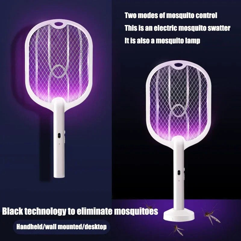 New 3 in 1 Electric Mosquito Swatter Rechargeable Racket