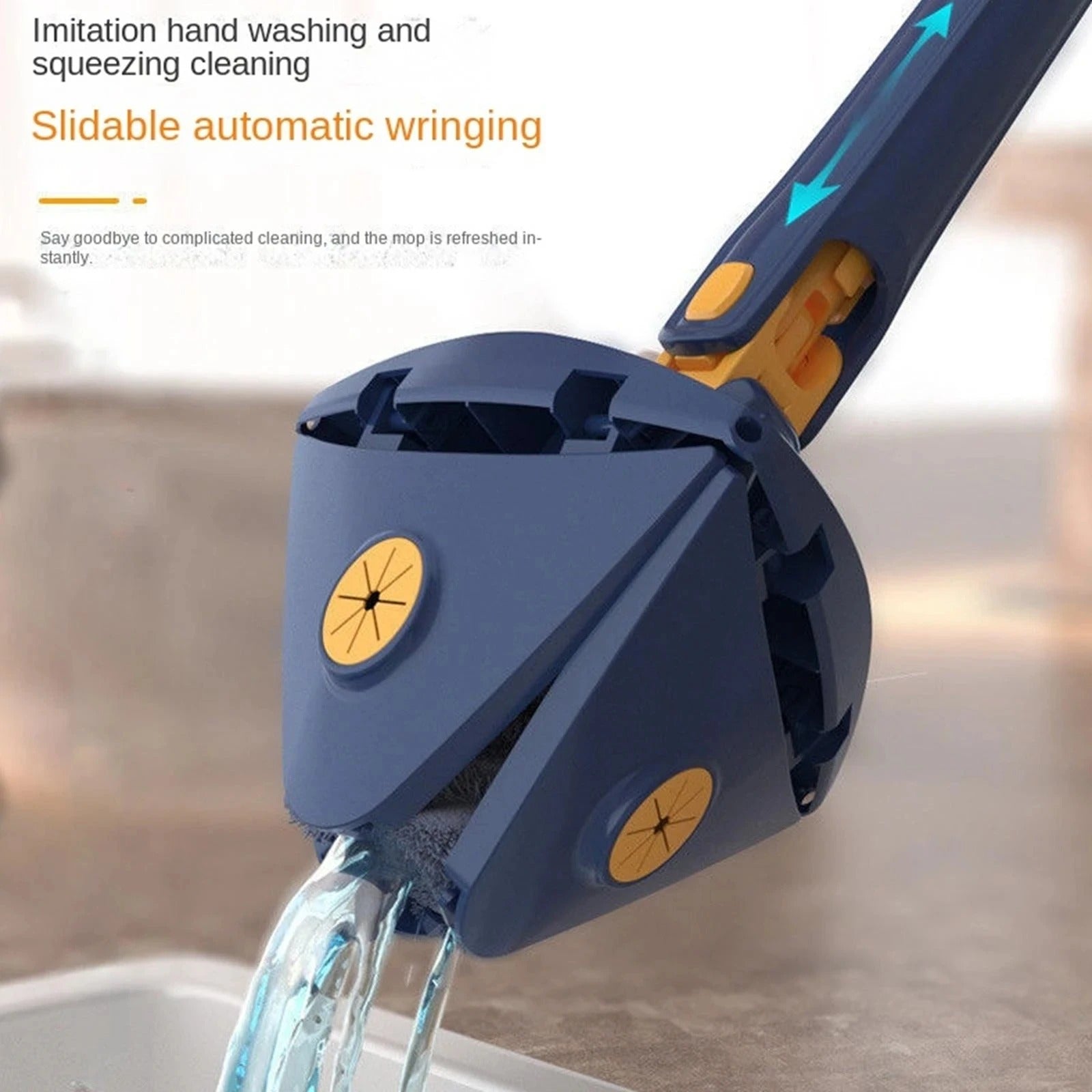 Telescopic Triangle Mop 360° Rotatable Adjustable Cleaning Mop