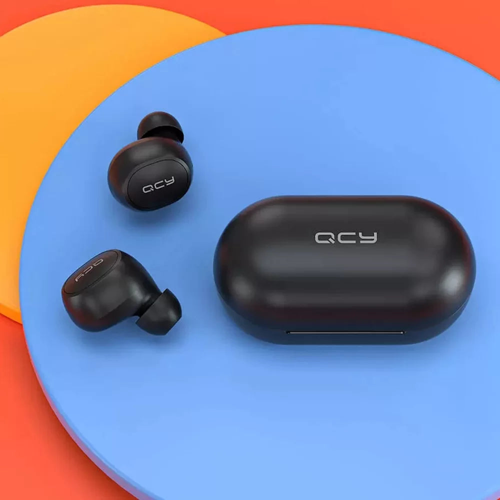 Qcy T4 Bluetooth 5.0 Tws Earphones Game Mode Wireless Charging Noise Cancelling [FREE DELIVERY]