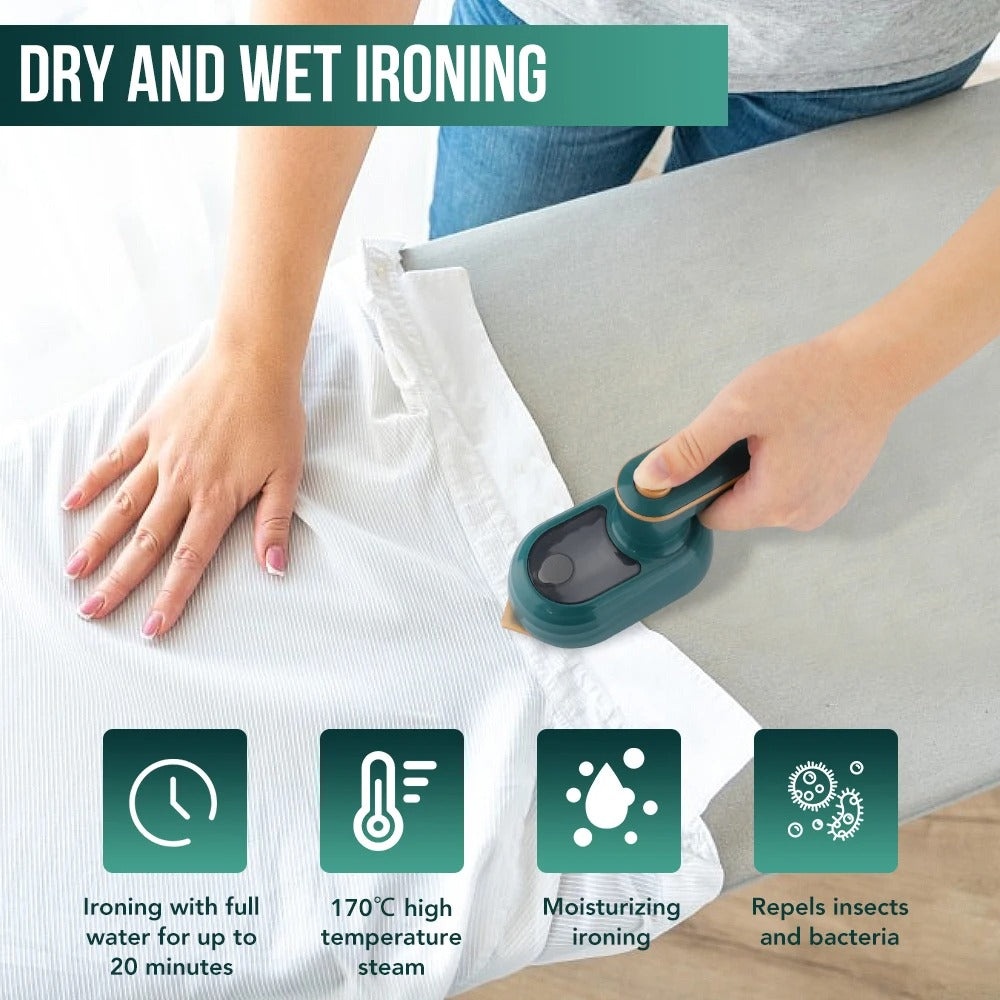 Portable Handheld Steam Iron – 180° Rotating Design for Quick Wrinkle Removal