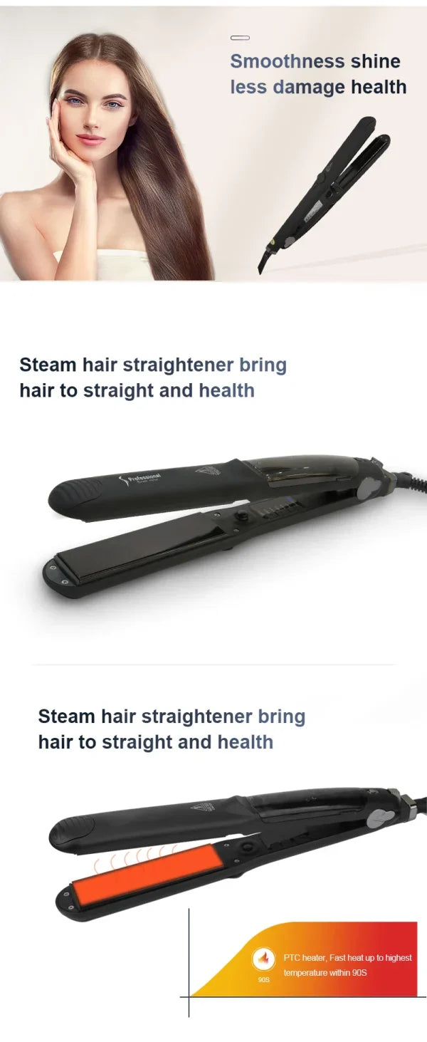 Professional Hair Straightener With Steam Option - Deals Mall