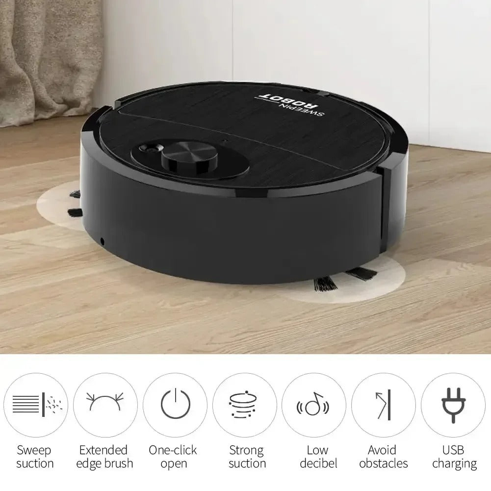 Automatic Portable Mini Home Floor Robotic Vacuum Cleaner with USB Rechargeable Function