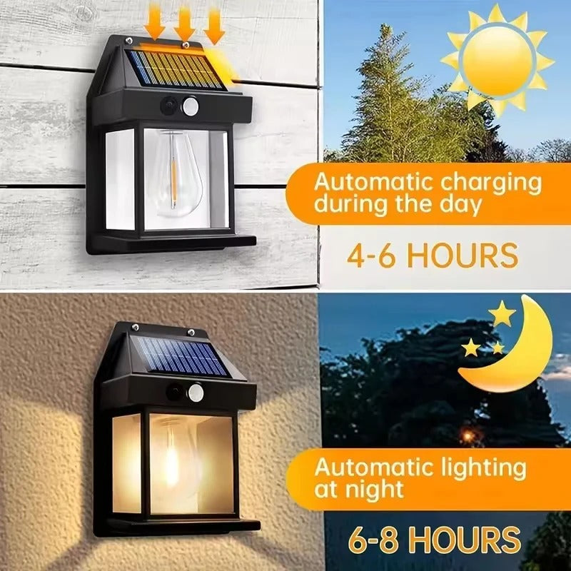 Solar Tungsten Filament Lamp – Outdoor Intelligent Induction Wall Lamp