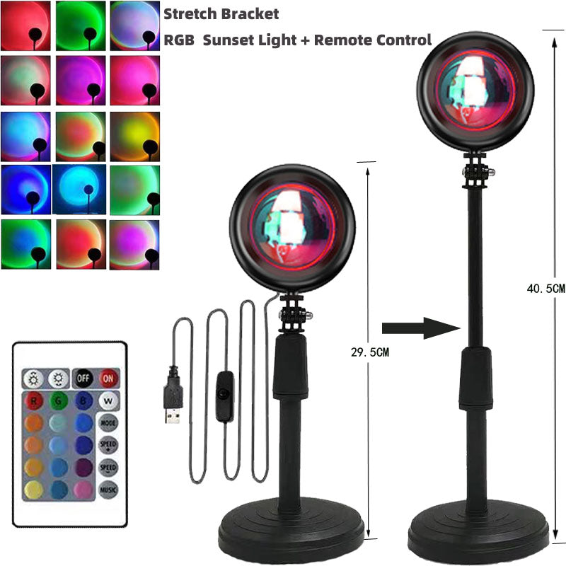 USB Sunset Lamp Projector - Multi Color with Remote