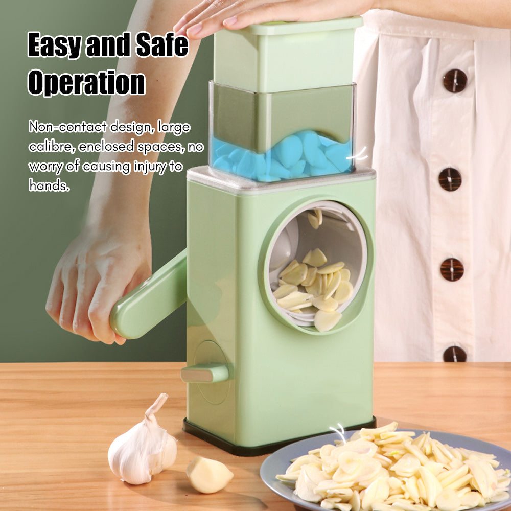 Multifunctional Storm Vegetable Cutter - Manual Rotary Cheese Grater Shredder