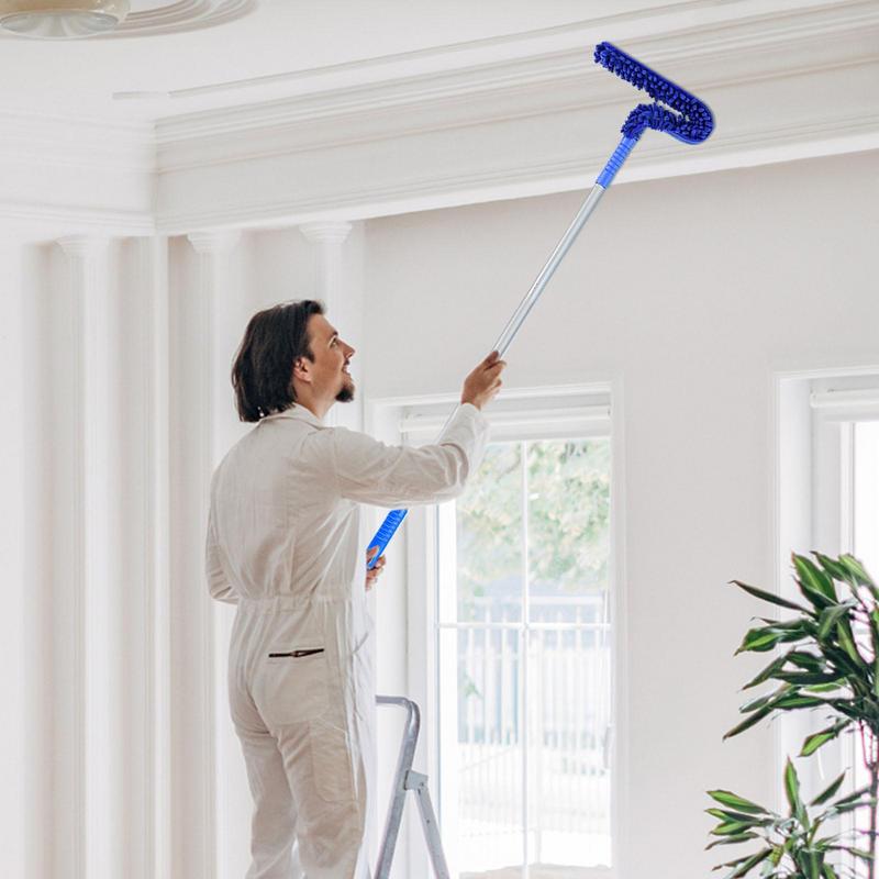 Flexible Microfiber Ceiling & Fan Duster | Bendable to Clean Any Fan Removable & Washable Brush Head