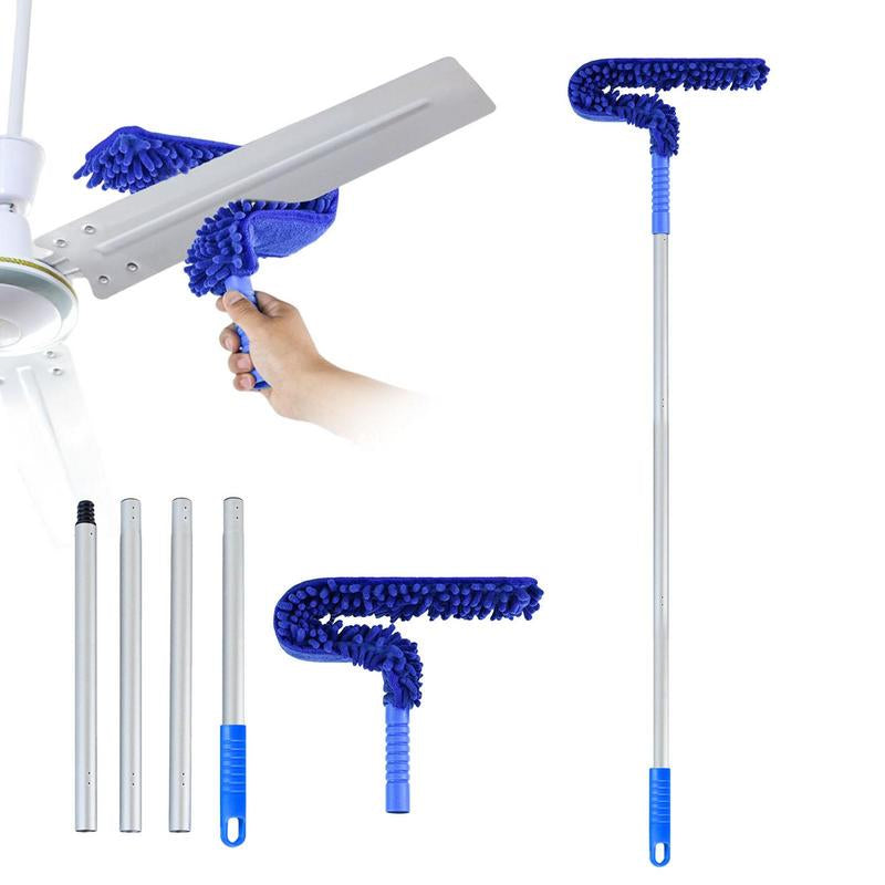 Flexible Microfiber Ceiling & Fan Duster | Bendable to Clean Any Fan Removable & Washable Brush Head