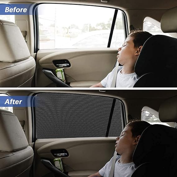 Universal Car Window Shades | Side Window Shade For Car | Breathable Mesh Car Rear Window Sunshades | Protects From Sun Glare And Uv Rays (4 Pc’s)